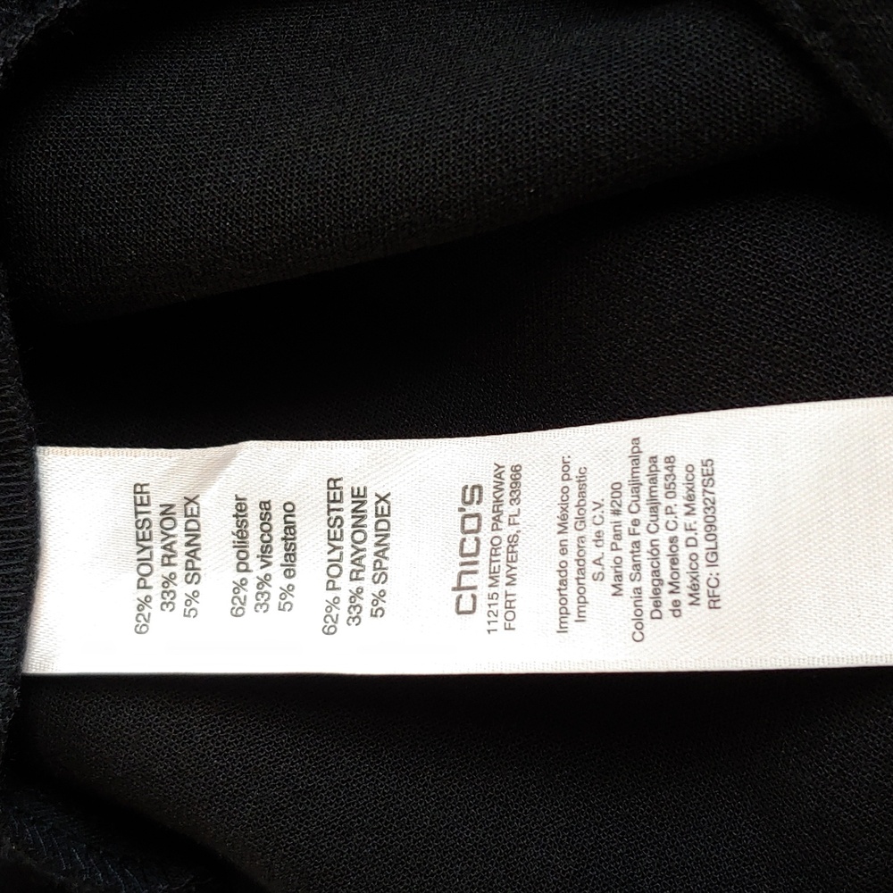 Chico's Nautical Black Dress Cropped Pants with Button Detail size 2.5 (14) NWT - Picture 17 of 17